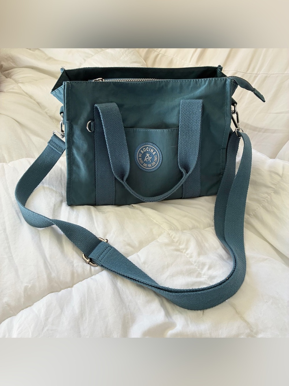 Aocina blue cute crossbody tote bag